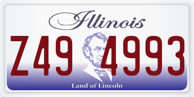 IL license plate Z494993