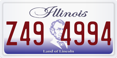 IL license plate Z494994