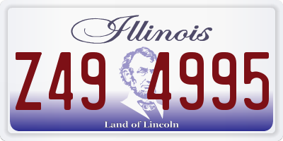 IL license plate Z494995