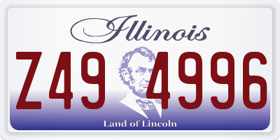 IL license plate Z494996