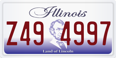 IL license plate Z494997