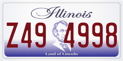 IL license plate Z494998