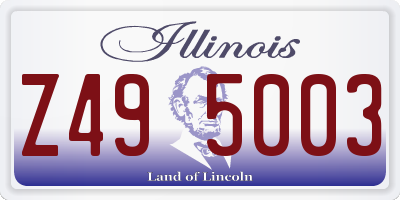 IL license plate Z495003