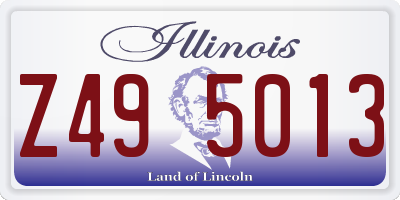 IL license plate Z495013