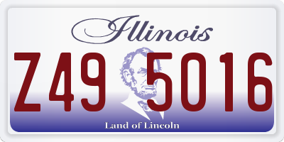 IL license plate Z495016