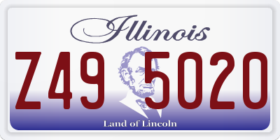 IL license plate Z495020