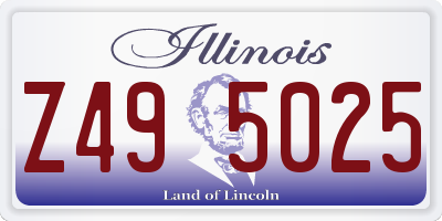 IL license plate Z495025