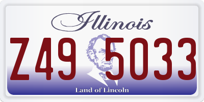 IL license plate Z495033