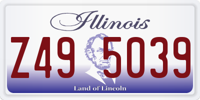 IL license plate Z495039