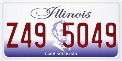 IL license plate Z495049