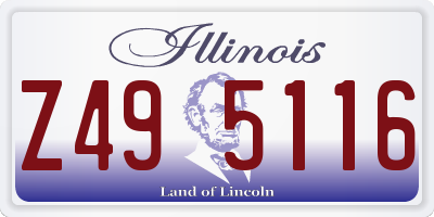 IL license plate Z495116