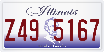 IL license plate Z495167