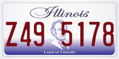 IL license plate Z495178