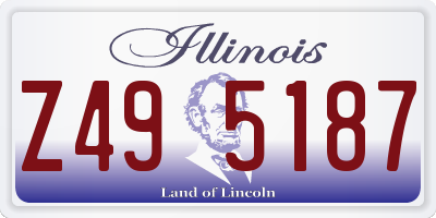 IL license plate Z495187