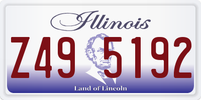 IL license plate Z495192