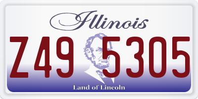 IL license plate Z495305