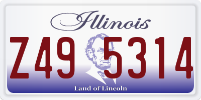 IL license plate Z495314