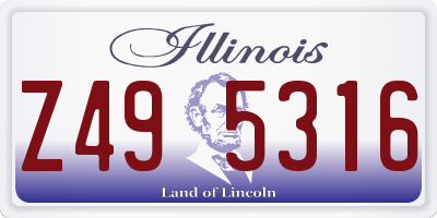 IL license plate Z495316