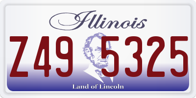 IL license plate Z495325