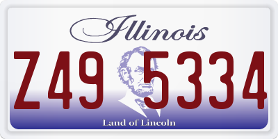 IL license plate Z495334