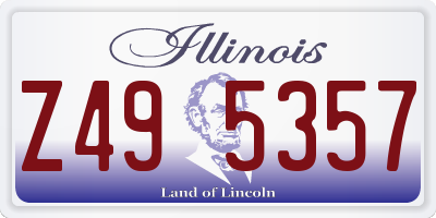 IL license plate Z495357