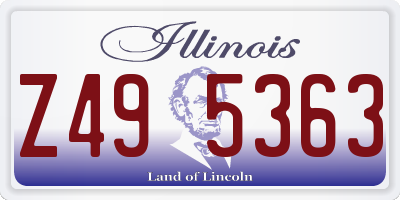 IL license plate Z495363