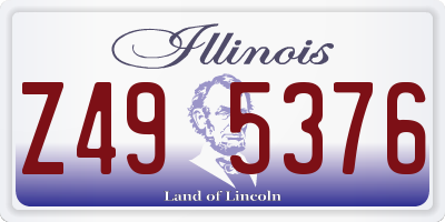 IL license plate Z495376