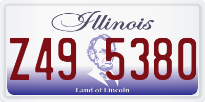 IL license plate Z495380