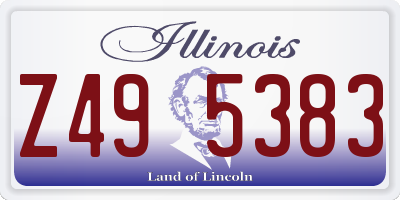 IL license plate Z495383