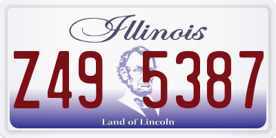 IL license plate Z495387