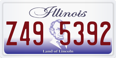 IL license plate Z495392