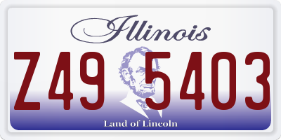 IL license plate Z495403