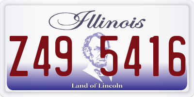 IL license plate Z495416
