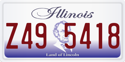 IL license plate Z495418