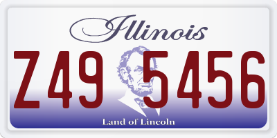 IL license plate Z495456