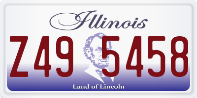 IL license plate Z495458