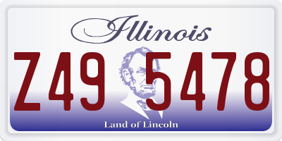 IL license plate Z495478