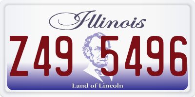 IL license plate Z495496