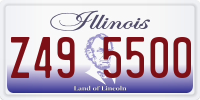 IL license plate Z495500