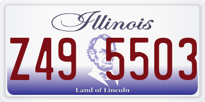 IL license plate Z495503