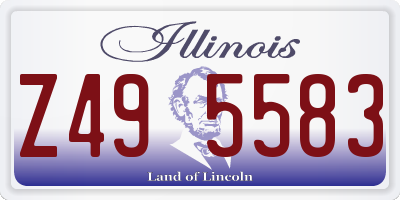 IL license plate Z495583