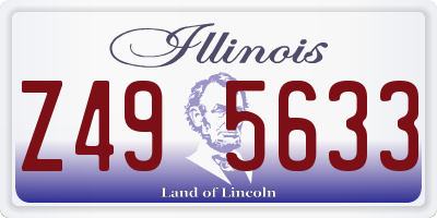 IL license plate Z495633