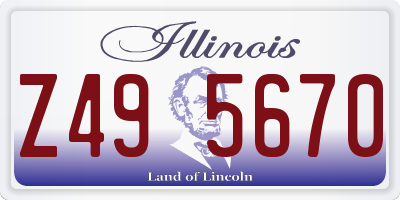 IL license plate Z495670