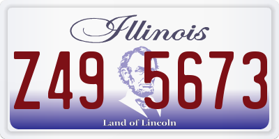 IL license plate Z495673