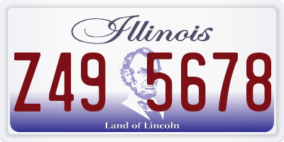 IL license plate Z495678