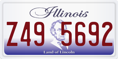 IL license plate Z495692