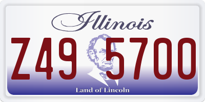 IL license plate Z495700