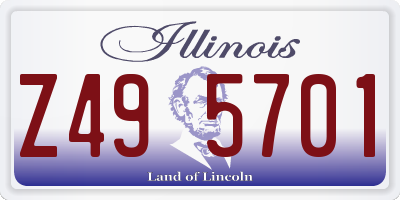 IL license plate Z495701