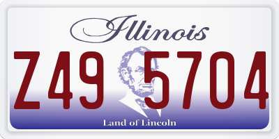 IL license plate Z495704