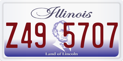 IL license plate Z495707